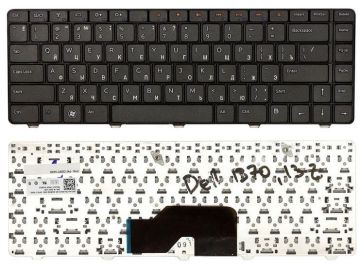 Оригинальная клавиатура для Dell Inspiron 1370 series, black, ru