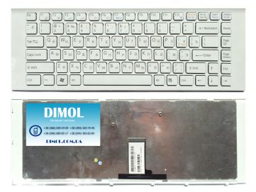 Оригинальная клавиатура для ноутбука Sony Vaio VPC-EG series, rus, white 