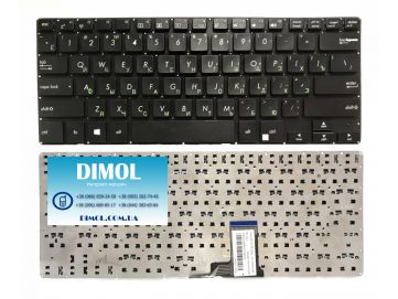 Оригинальная клавиатура для ноутбука Asus PU301, PU401 series, black, rus