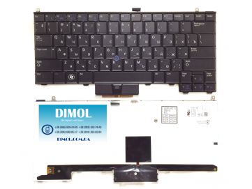 Оригинальная клавиатура для ноутбука Dell Latitude E4310 series, black, ru, подсветка