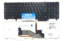 Оригинальная клавиатура для Dell Latitude E5520, E5520M, E5530, E6520, E6530, E6540 series, black, backlit, ru, подсветка