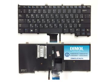 Оригинальная клавиатура для ноутбука Dell Latitude 7000 series, rus, black, подсветка