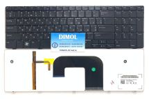 Оригинальная клавиатура для ноутбука Dell Vostro 3700 rus, black, подсветка