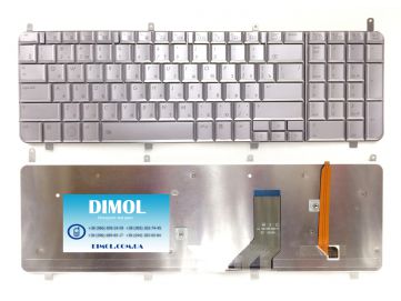 Оригинальная клавиатура для ноутбука HP Pavilion DV8, DV8-1000, DV8T, DV8T-1000 series, ru, silver, подсветка