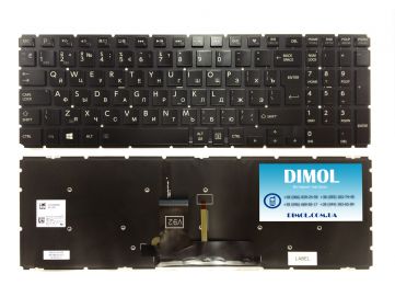 Оригинальная клавиатура для ноутбука Toshiba Satellite L50-C, L50D-C, C55-C, P50D-C series, ru, black