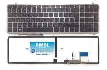 Оригинальная клавиатура для ноутбука HP Envy M6-K, M6-K000, M6-K100 series, ru, black, серебристая рамка, подсветка Оригинальная клавиатура для ноутбука HP Envy M6-K, M6-K000, M6-K100 series, ru, black, серебристая рамка, подсветка