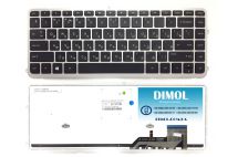 Оригинальная клавиатура для ноутбука HP Envy SleekBook 14-K series, ru, серебристая рамка, подсветка