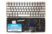 Оригинальная клавиатура для ноутбука HP Spectre XT PRO 13-3000, 13T-3000 series, ru, silver, подсветка