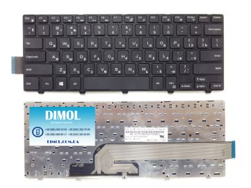 Оригинальная клавиатура для ноутбука Dell Inspiron 14-3000 series, rus, black