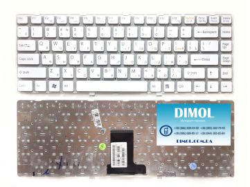 Оригинальная клавиатура для ноутбука Sony Vaio VPC-EA series, white, ru, без рамки