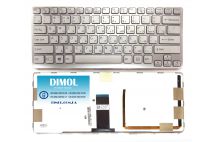 Оригинальная клавиатура для ноутбука Sony Vaio E14, SVE14 series, ru, silver, подсветка Оригинальная клавиатура для ноутбука Sony Vaio E14, SVE14 series, ru, silver, подсветка