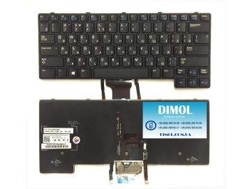 Оригинальная клавиатура для ноутбука Dell Latitude E6430U, E6330, E6430S, 6530U series, black, ru, подсветка 