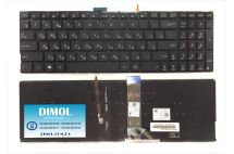 Оригинальная клавиатура для ноутбука Asus K501, K501U, K501UB, K501UQ, K501UW, K501UX series, rus, black, подсветка  