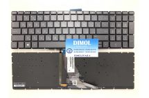 Оригинальная клавиатура для ноутбука HP Omen 15-ax, Pavilion 15-ab series, gray, ru, подсветка