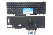 Оригинальная клавиатура для ноутбука Dell Precision 3510, M3510, 7520, 7720, 3520, 3530 Dell Latitude E5550, E5570, 5580, 5590, 5591 series, black, подсветка