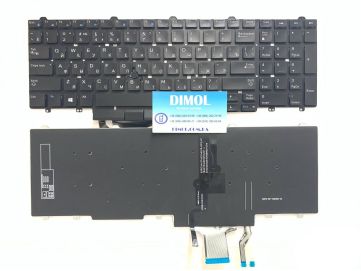 Оригинальная клавиатура для ноутбука Dell Precision 3510, M3510, 7520, 7720, 3520, 3530 Dell Latitude E5550, E5570, 5580, 5590, 5591 series, black, подсветка