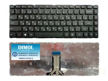 Оригинальная клавиатура для ноутбука Lenovo Ideapad 100S-14IBR, 300S-14ISK, 500S-14ISK series, black, ru