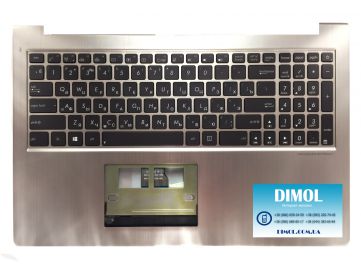 Оригинальная клавиатура для ноутбука Asus UX52, UX52A, UX52VS series, black, ru, передняя панель, подсветка