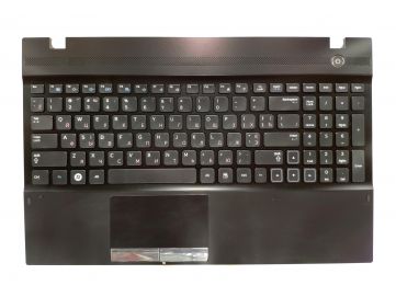 Оригинальная клавиатура для ноутбука Samsung NP300E5, NP300V5, NP305E5, NP305V5 series, uk, black, передняя панель, тачпад