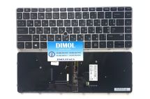 Оригинальная клавиатура для ноутбука HP EliteBook 840 G3 series, rus, black, подсветка, серебристая рамка, трекпоинт Оригинальная клавиатура для ноутбука HP EliteBook 840 G3 series, rus, black, подсветка, серебристая рамка, трекпоинт