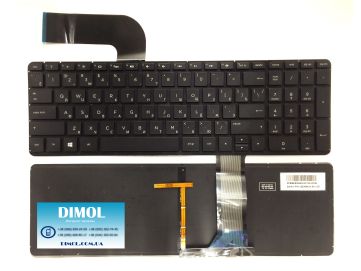 Оригинальная клавиатура для ноутбука HP Pavilion 15-P, 15Z-P, 17-F series, rus, black, подсветка