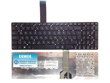 Оригинальная клавиатура для ноутбука Asus K55, K55A, K55N, K55V, K55Vd, K55Vm, K55Vj, A55, U57, X751L rus, black, Big Enter