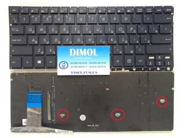 Оригинальная клавиатура для ноутбука Asus UX330U, UX330UA, UX330UAK, UX330UAR series, brown, ru, подсветка (VER2)