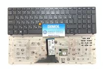 Оригинальная клавиатура для HP EliteBook 8760w, 8770w black, trackpoint, ru