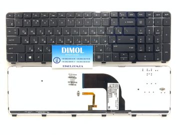 Оригинальная клавиатура для ноутбука HP Pavilion dv7-7000 series, rus, black, с рамкой, подсветка 