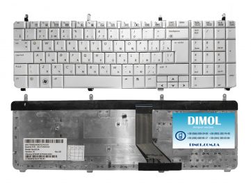 Оригинальная клавиатура для ноутбука HP Pavilion DV7-2000, DV7-3000 series, ru, white