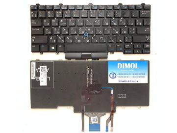 Оригинальная клавиатура для Dell Latitude E5450, E5470, E7450, E7470 series, black, backlit, TrackPoint