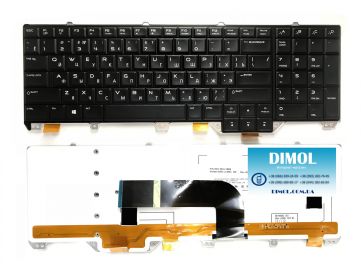 Оригинальная клавиатура для ноутбука Dell Alienware 17 R5 M17X series, rus, black, подсветка 
