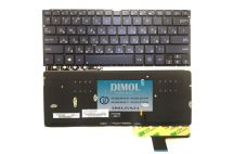 Оригинальная клавиатура для ноутбука Asus Zenbook UX301 series, dark blue, ru, подсветка