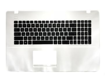 Оригинальная клавиатура для ноутбука Asus X751, A751, X751LD, X751LN, X751MJ, K751LX series, ru, black, белая передняя панель