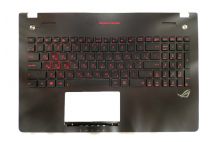 Оригинальная клавиатура для ноутбука Asus ROG G56 series, uk, black, подсветка