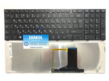 Оригинальная клавиатура для ноутбука Toshiba Tecra A50-A, W50-A series, ru, black, подсветка 