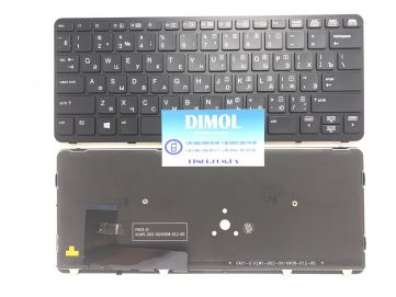Клавиатура для ноутбука HP EliteBook 820 G1, EliteBook 820 G2 series, ru, black, подсветка