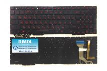 Оригинальная клавиатура для ноутбука Asus ROG Strix GL553, GL753 series, rus, black, подсветка