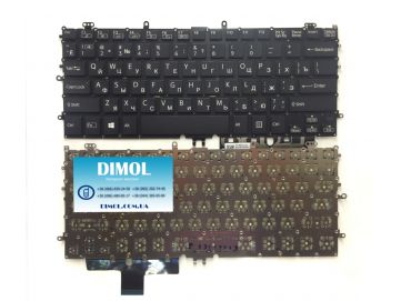 Оригинальная клавиатура для ноутбука Sony Vaio Multi-Flip SVF111, SVF11, FIT11a series, ru, black, под подсветку