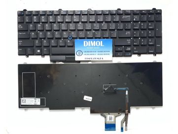 Оригинальная клавиатура для ноутбука Dell Precision 3510, M3510, 7520, 7720, 3520, 3530 Dell Latitude E5550, E5570, 5580, 5590, 5591 series, rus, black, трекпоинт 