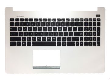 Оригинальная клавиатура для ноутбука Asus X502, F502, R509, S500 series, ru, black, белая передняя панель