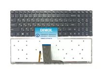 Клавиатура для ноутбука Lenovo Yoga 500, Yoga 500-15IBD, Yoga 500-15ISK, Yoga 500-15ACL, Yoga 500-15IHW series, ru, black, подсветка