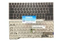 Оригинальная клавиатура для Fujitsu-Siemens LifeBook E743, E744, E733, E734, E736, E746, U745 series, ru, black, серая рамка, трекпоинт
