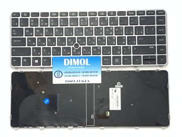 Оригинальная клавиатура для ноутбука HP EliteBook 745 G3, 745 G4, 840 G3, 840 G4, 848 G3, 848 G4, Zbook 14u G4 series, rus, black, серебристая рамка