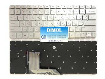 Клавиатура для ноутбука HP Spectre X360 13-4000 series, ru, silver, подсветка