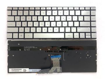 Оригинальная клавиатура для ноутбука HP Spectre X360 13-W, 13-AC, 13-AD, 13-AE series, ru, silver, подсветка