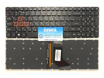 Клавиатура для ноутбука Acer Predator Helios 300, Aspire Nitro Acer Predator Helios 300, PH315, PH317, VN7-793, VX5-591G series, ru, black, красная подсветка