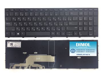 Оригинальная клавиатура для ноутбука HP ProBook 450 G5, 455 G5, 470 G5, 650 G4, 650 G5, 655 G4, 655 G5  rus, black, черная рамка