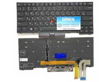 Оригинальная клавиатура Lenovo ThinkPad E480, L480, T480s, L380 series, ru, black, подсветка