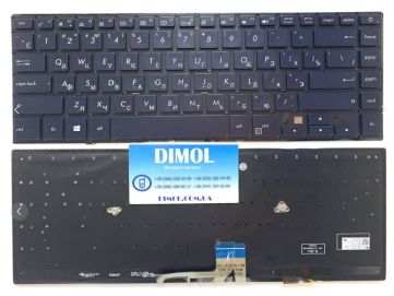Оригинальная клавиатура для ноутбука Asus ZenBook Pro UX550VE series, ru, black, подсветка